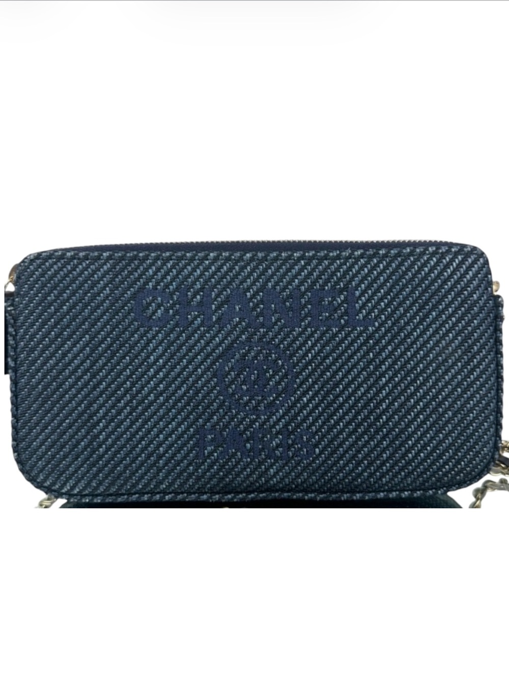 CHANEL DEAUVILLE WOC MIXED FIBER SHOULDER/CROSSBODY BAG